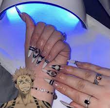 Hisoka inspired nail art google search anime nails pretty acrylic nails neon acrylic nails check out our anime nails selection for the very best in unique or custom, handmade pieces from our craft supplies & tools shops. 60 Anime Nail Art Inspiration Ideas In 2021 Anime Nails Nail Art Inspiration Nail Art