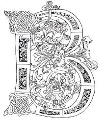 Coloring Pages Illuminated Letters Celtic Lettering Alphabet