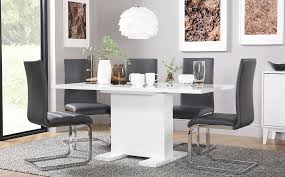 Zobacz wybrane przez nas produkty dla hasła „kitchen table and chairs: Extendable Dining Table Set Grey Erigiestudio