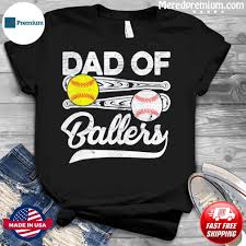15% off with code zazpartyplan. Dad Of Ballers Fathers Day Gifts Baseball Softball Dad Coach T Shirt Hoodie Sweater Long Sleeve And Tank Top