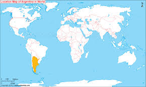 The map above shows argentina's location in the continent, the capital city, buenos aires, some of the major cities, and the location of the highest point of the country. Where Is Argentina Where Is Argentina Located In The World Map