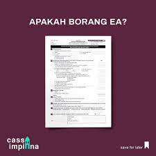 Borang ini wajib diberikan kepada setiap pekerja, oleh itu kepada para majikan jangan lupa sediakan dan bekalkan borang tersebut. Cassa Impiana Apakah Itu Borang Ea Ketahui Lebih Lanjut Facebook
