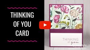 Acetate is a very versatile material in your paper craft projects. Easy Thinking Of You Card With Pretty Paper Ink It Up With Jessica Card Making Ideas Stamping Techniques