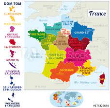Découvrez notre carte de france interactive. Carte De France Coloree 2017 Avec Les 13 Nouvelles Regions Et Departements Et Territoires D Outre Mer Stock Vektorgrafik Adobe Stock