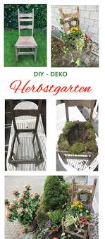 Diy Deko Herbstgarten Herbstdeko Holz Gartendeko Vintage Upcycling Old Chair Antique Chair Chair Planters Garten Deko Herbstgarten Garten