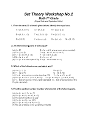 By seventh grade, students should have a strong foundation in the . Set Theory Workshop No 2 Pdf Encodings Linguistics
