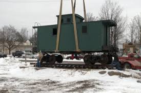 Clare Union Depot Full Steam Ahead After Bringing Home Historical Caboose Caboose Michigan City Bring It On