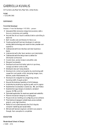 Some front end developer resume showcases job descriptions for the front end developers such as working on new and current microsites, templates or summary : Front End Developer Resume Sample Velvet Jobs