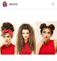 Itsrimii Instagram Curly Hairstyles Red Lips Red Bandana Curly Hair Styles Curly Girl Hairstyles Quick Curly Hairstyles