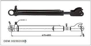 [Hot Item] 0025530905 0025531005 Hydraulic Cabin Cylinder for Mercedes Benz