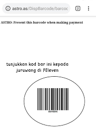 Cara bayar pbb online yang selanjutnya dapat anda lakukan melalui mobile banking. Cara Dapatkan Kod Bar Bil Astro Dan Bayar Di 7eleven Sii Nurul Menulis Untuk Berkongsi