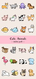 (well, i think i'm being brave!) Littlemandyart Cute Animals On The App Store Cute Small Drawings Cute Kawaii Drawings Cute Stickers