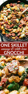 Only One Skillet Needed For A Delicious 30 Minute Dinner Recipe Garlic Recipes Sausage Recipes Pasta Dishes