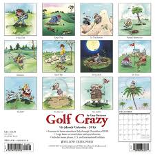 Golf Crazy By Gary Patterson Wall Calendar Gary Patterson Mini Calendars Funny Illustration