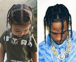 One of his most prominent styles copied by many of his fans is his braided. Travis Scott Twins With His Baby Girl Stormi Webster In New Photos