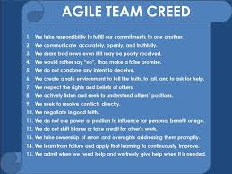 Agile Team Creed Business Professional Business Professional Business Analyst Career Development