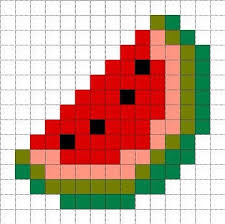 Melon D Eau Pixel Art Grid Easy Pixel Art Pixel Art Pattern