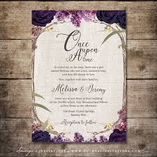Enchanted Forest Invitation Purple Wedding Invitation Fairy Tale Wedding Inv Purple Wedding Invitations Forest Wedding Invitations Spring Wedding Invitations