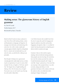 Pdf Making Sense The Glamorous History Of English Grammar A Review