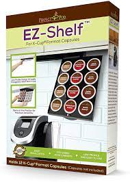 Ez Shelf Coffee Pod Storage Holder For Keurig K Cup Capsules Easily Stores Under Cabinet Walmart Com Walmart Com
