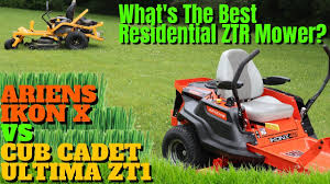 best residential zero turn lawn mower ariens ikon x vs cub cadet ultima zt1