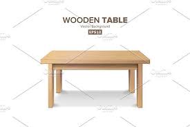 Empty Wooden Table Vector Isolated By Pikepicture On Creativemarket In 2020 Wooden Tables Wooden Square Tables