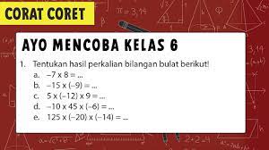 Operasi hitung perkalian dan pembagian. Soal Bilangan Bulat Perkalian Bilangan Bulat Kelas 6 Youtube