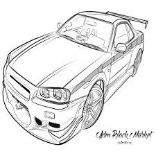 Color in this picture of a nissan gtr and others with our. Gtr Coloring Pages Coloring Home