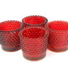 Easily mixed, highly concentrated, virtually free of insoluble matter dye blocks : Red Hobnail Votive Candle Holder Set Ruby From A2ndlifevintage On