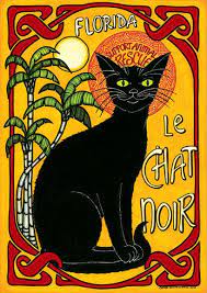 Le Chat Noir Print By Carole Stevens Bibisi Black Cat Art Cat Art Cat Painting