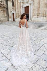 Floral Wedding Dress In Boho Style Rustic Wedding Long Etsy Floral Wedding Dress Boho Style Wedding Dress Wedding Dresses