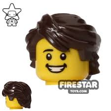 Lego Hair Mid Length Swept Back Dark Brown Shop Lego Lego Mini Figures