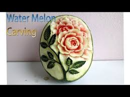 Rose Carving Carving Fruits By Ban Tay đen Carving Watermelon Youtube Fruit Carving Food Carving Fruit