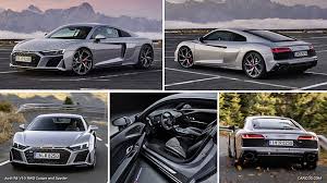 Some audi r8 cars are 1st generation and others are carryover 2015 models. 2020 Audi R8 V10 Rwd Coupe And Spyder Caricos