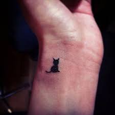 Beautiful Colourful Wrist Tattoo Neck Tattoo Cat Tattoo Designs Tiny Cat Tattoo