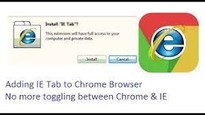Adding Ie Tab For Chrome Youtube