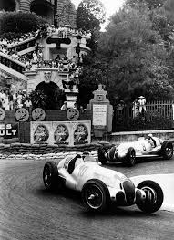 10 Manfred Von Brauchitsch Leads Team Mate 8 Rudolf Caracciola Mercedes Benz W125 G P Monaco 1937 Classic Racing Cars Grand Prix Cars Grand Prix Racing