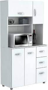 If your kitchen is lacking storage, then this microwave cabinet from hodedah might be of assistance. Amazon Com Inval America 4 Door Microwave Storage Cabinet Laricina White Furniture Decor