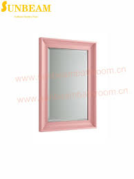Featuring a single mirror surrounded by lasting mahogany, the elmdale vanity mirror is a sleek finishing touch for any traditional or transitional bath. China New Design Rectangle Wood Wide Frame Bathroom Mirror Framed Decorative Mirror Standard Hollywood Makeup Mirror With Pink Colour China Framed Mirror Bathroom Mirror