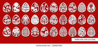For older children, you could cut the eggs into quarters. Big Set Decorative Elements Easter Eggs Stock Vector Royalty Free 1306827004