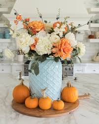 Buying wedding flowers is one of the most important decisions you will ever make. Diy Fall Centerpiece Blue And Orange Fall Centerpiece