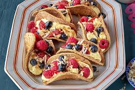 Dessert Tacos Recipe In 2020 Dessert Taco Kraft Recipes Yummy Food Dessert