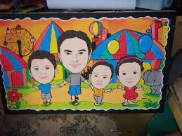 If you like this, please give it a , it really helps a lot! Karikatur Lukis Kanvas Lucu Ke Pasar Malam Bareng Papa Besmilelah