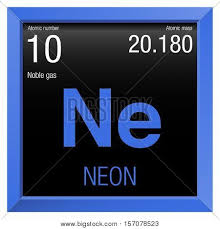 At that time, the atomic weight of neon was believed to be 20.2 amu, yet aston observed two peaks in the mass spectrum of neon, at relative masses 20.0 amu and 22.0 amu. Neon Symbol Element Vector Photo Free Trial Bigstock