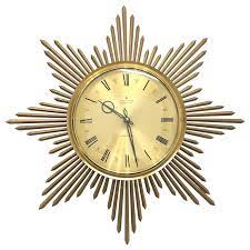 Our vintage inspired clock collection features some of our most recognised, iconic designs. Stylish Vintage Midcentury Junghans Sunburst Starburst Brass Wall Clock Ato Mat At 1stdibs