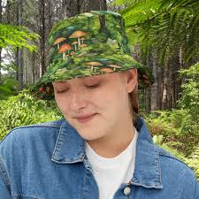 Bob vert Woodland Toadstool chapeau pour fan des bois chapeau de soleil  Cottagecore chapeau avec forêt chapeau bois adulte