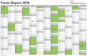Ob sie in bayern, nrw oder hessen wohnen: Ferien Bayern 2018 Ferienkalender Zum Ausdrucken