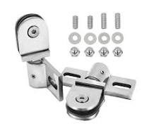 Clip de porte/pince/charnière en verre pour salle de bain, axe de porte rotatif en alliage de Zinc et acier inoxydable, accessoires de douche sans ...