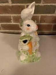 Tall solid stone bunny rabbit statue. New Gardeners Eden Easter Bunny Rabbit Sculpted Porcelain Tea Pot 10 5 Tall 3819677983