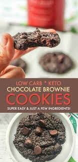 Chocolate Keto Brownie Cookies Makes For Sweet Keto Snacks Recipe Low Carb Cookies Low Carb Brownies Keto Cookies